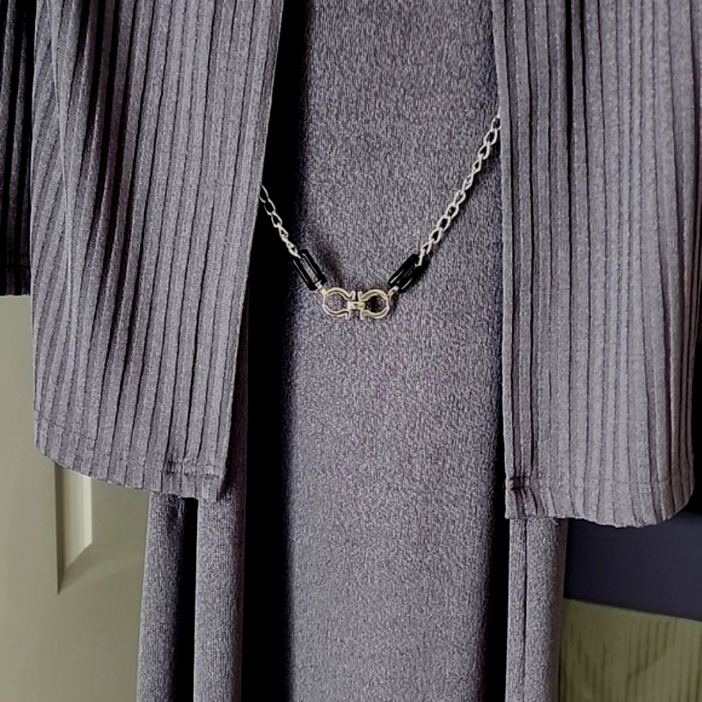 Dark Grey dress & jacket.
